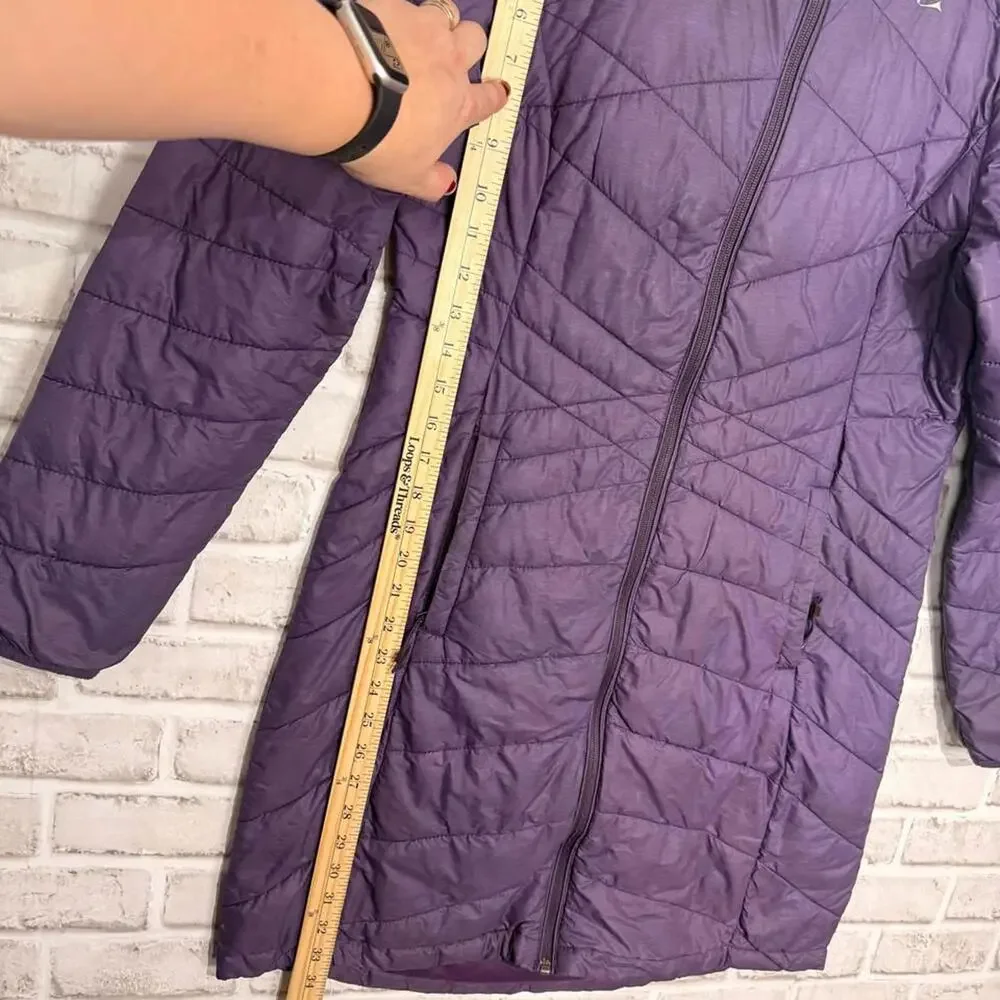 Paradox Lightweight Packable Puffer Jacket Long Purple Women's S - Picture 7 of 7